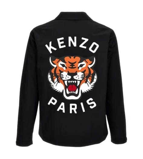 Kenzo Black Logo Print Jacket