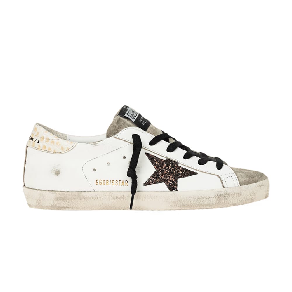 Golden Goose Wmns Superstar 'White Coffee Brown Glitter'