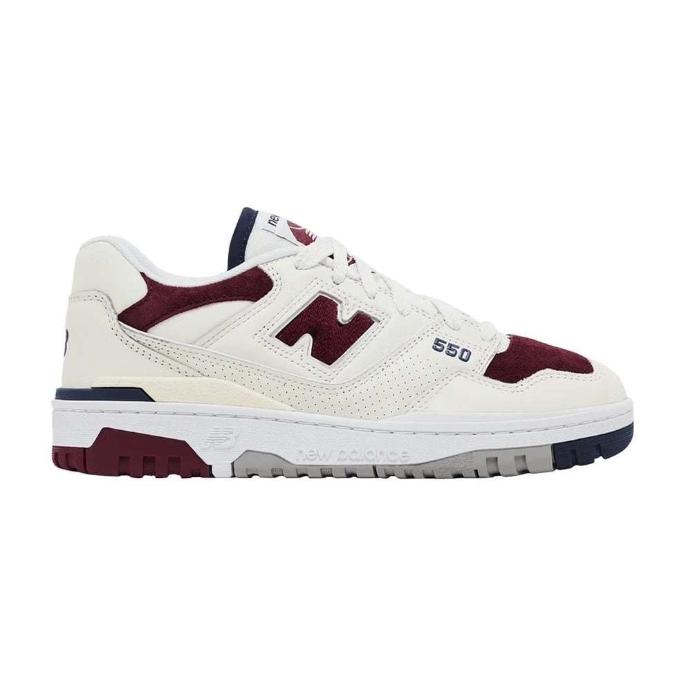 New Balance 550 Suede Toe Pack - Burgundy Navy