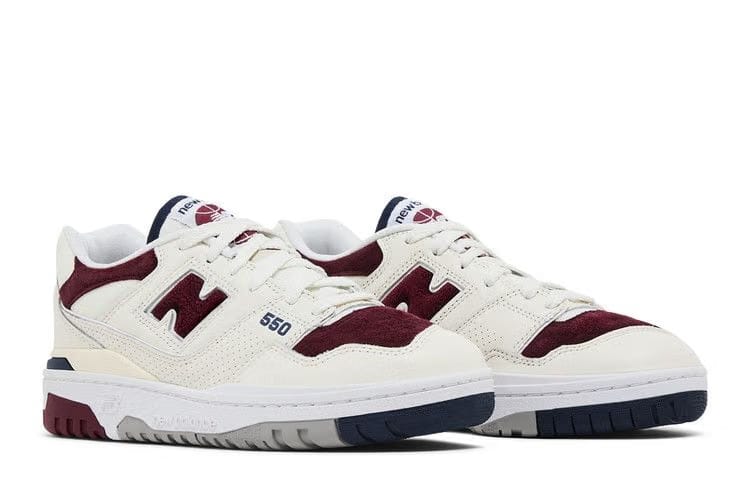 New Balance 550 Suede Toe Pack - Burgundy Navy