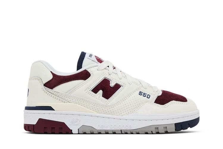New Balance 550 Suede Toe Pack - Burgundy Navy