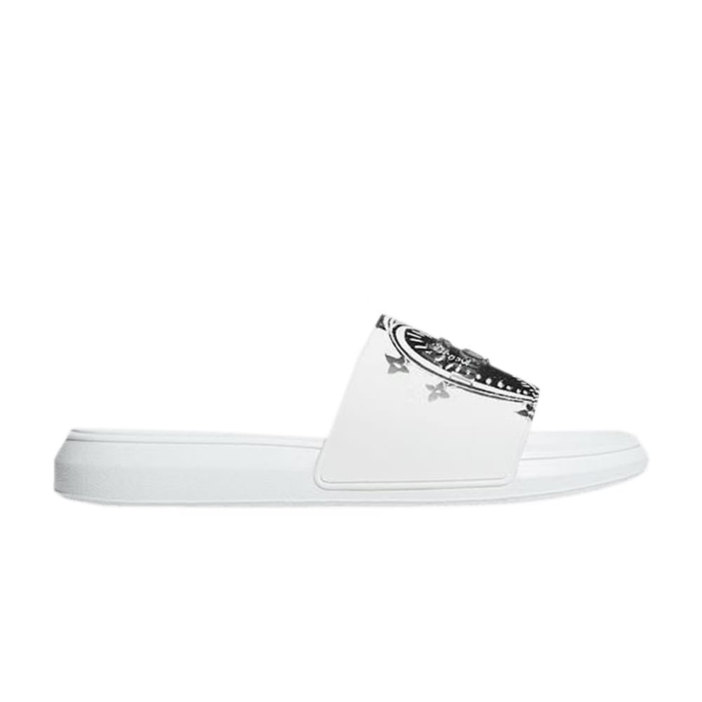 Alexander McQueen Pool Slide Heart Logo - White