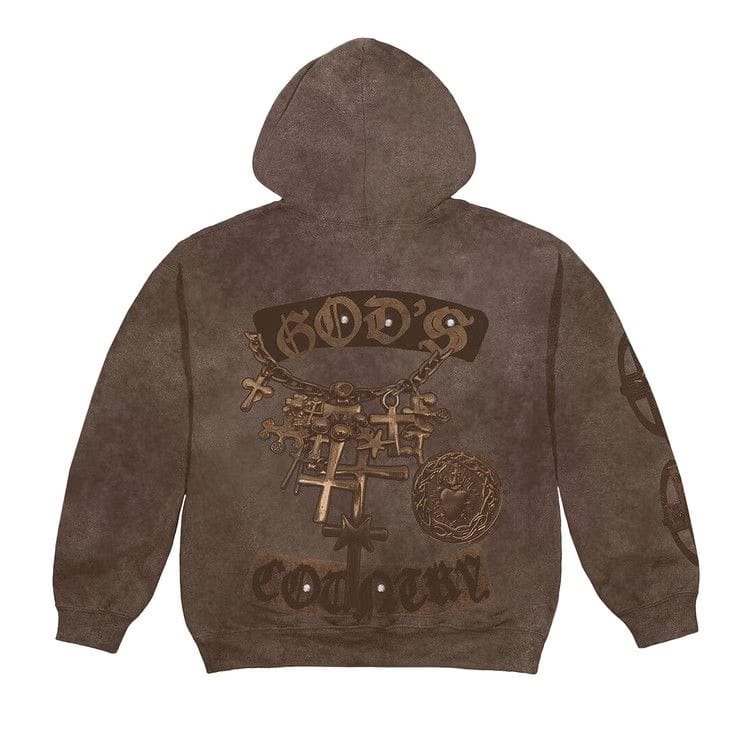 Cactus Jack by Travis Scott God's Country Zip Hoodie Brown