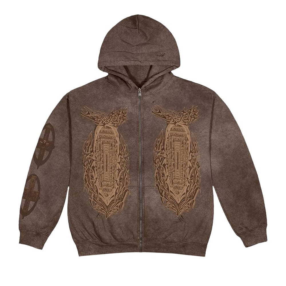 Cactus Jack by Travis Scott God's Country Zip Hoodie Brown