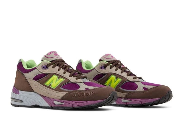 Stray Rats x New Balance 991 Made in England Purple Green