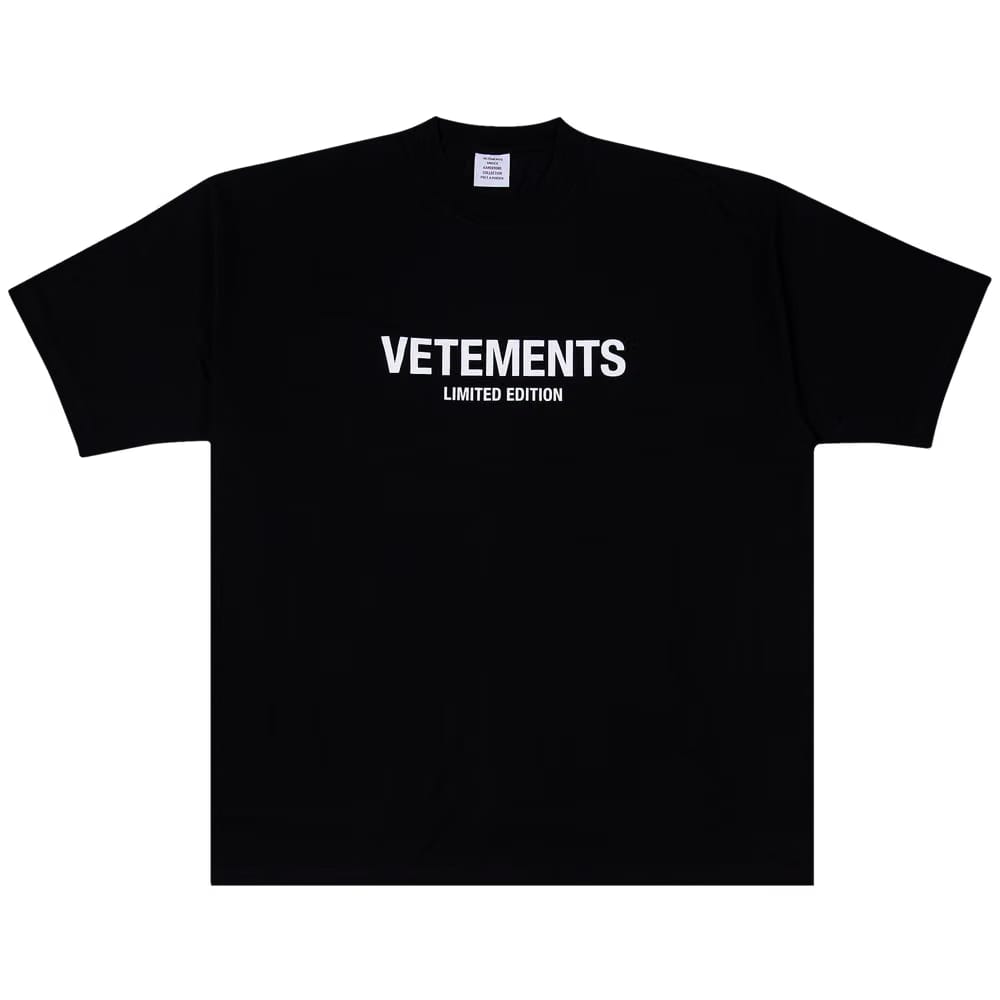 Vetements Limited Edition Logo T-Shirt Black/White