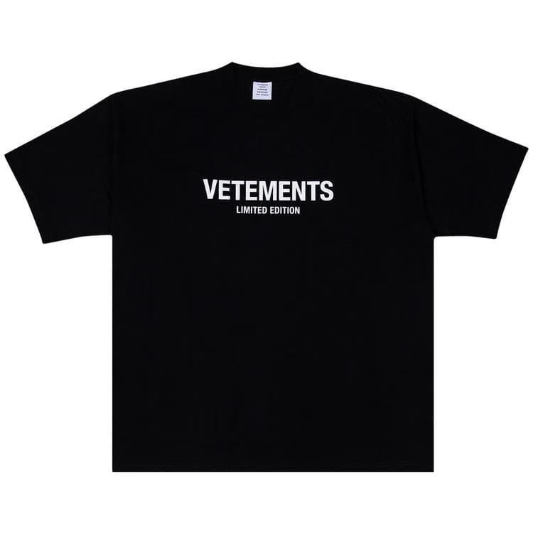 Vetements Limited Edition Logo T-Shirt Black/White