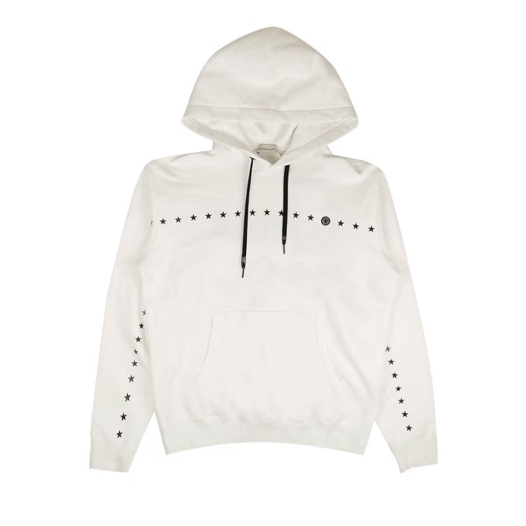 Moncler x Fragment Hiroshi Fujiwara Printed Star Hoodie White