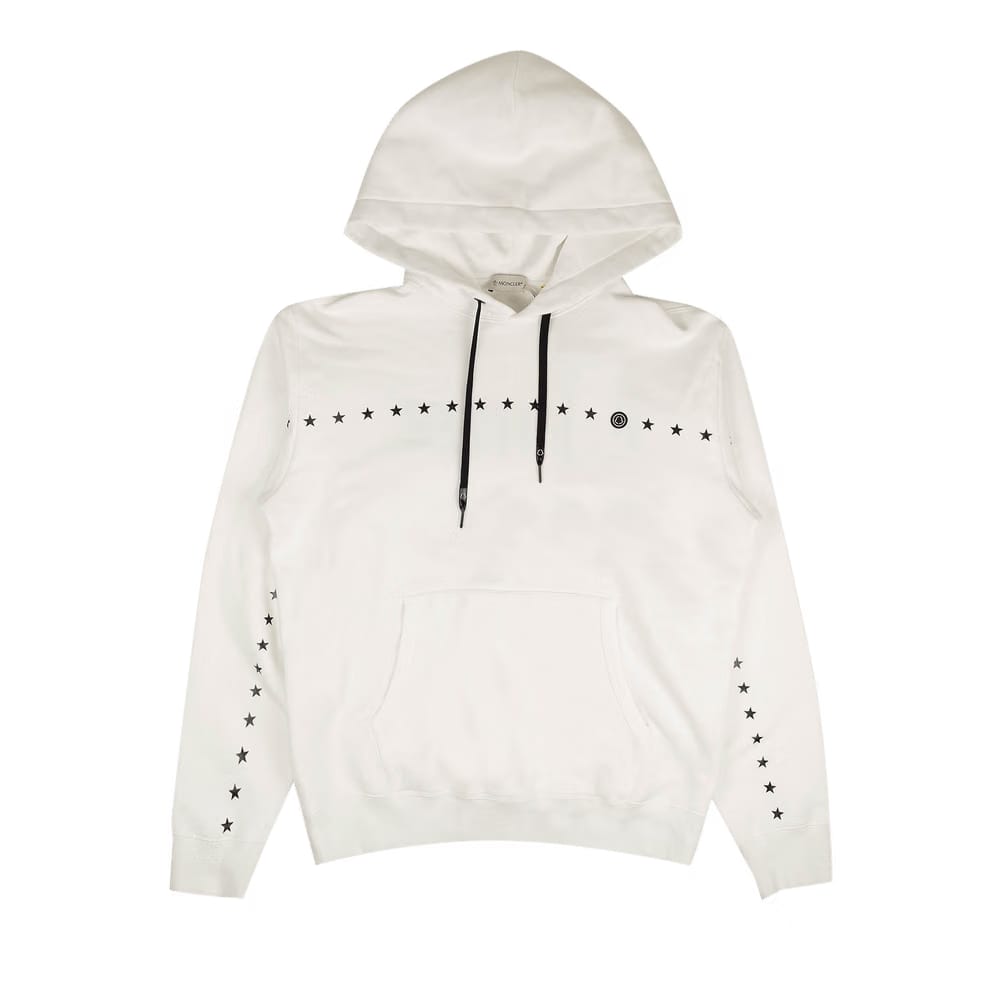 Moncler x Fragment Hiroshi Fujiwara Printed Star Hoodie White