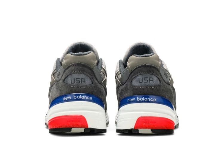 New Balance 992 Made in USA Grey Blue Red