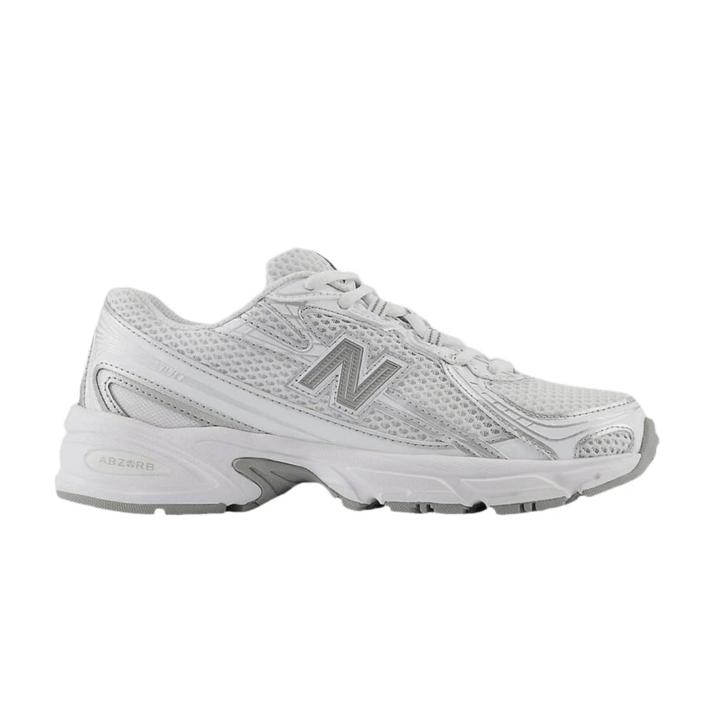 New Balance 740 Big Kid Wide White Silver Metallic