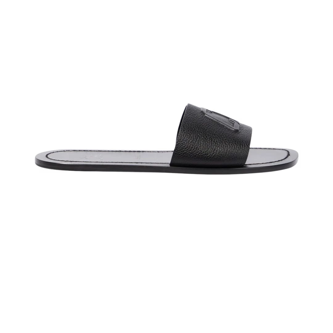 Varsicool leather slides (Black)