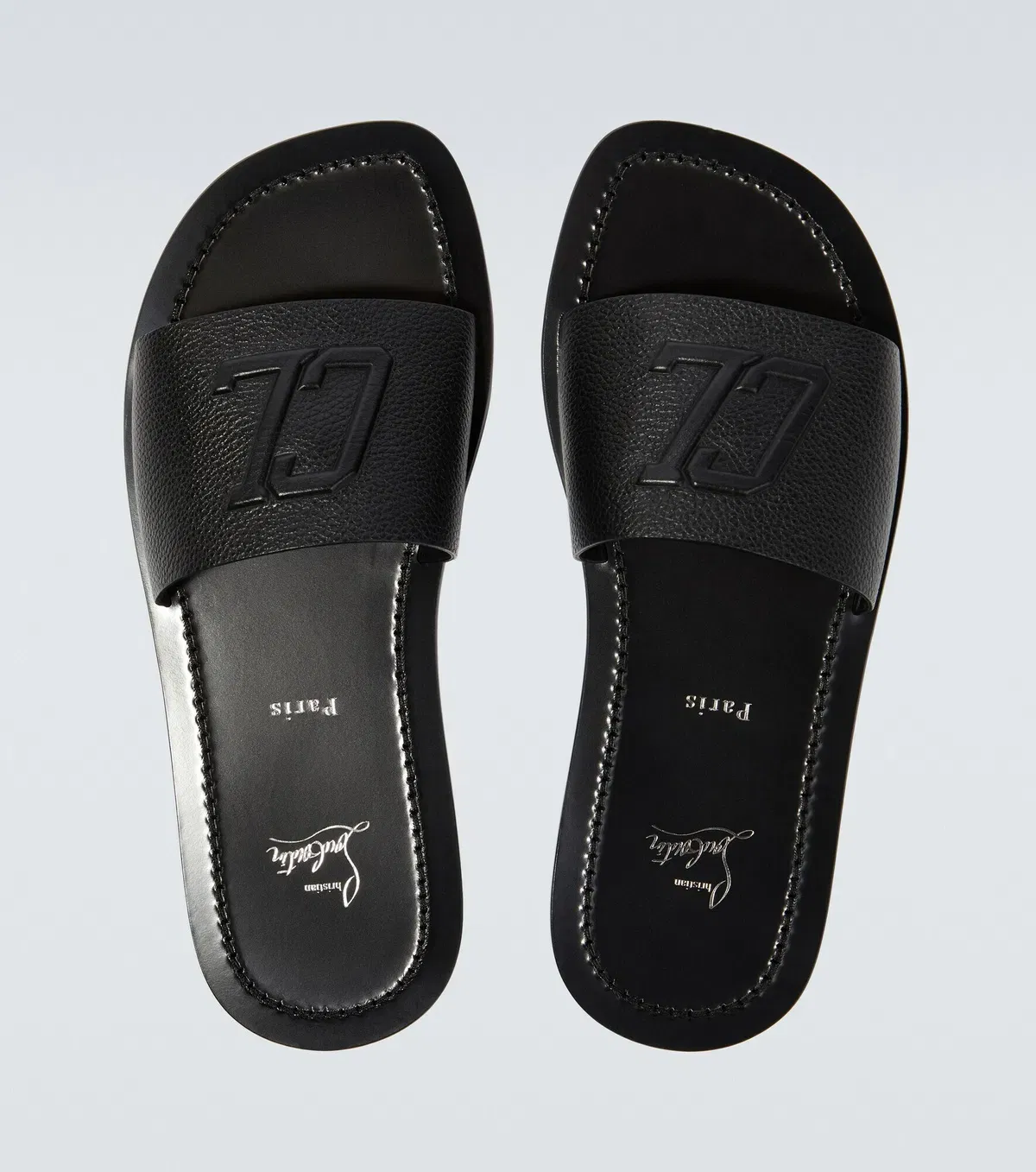 Varsicool leather slides (Black)