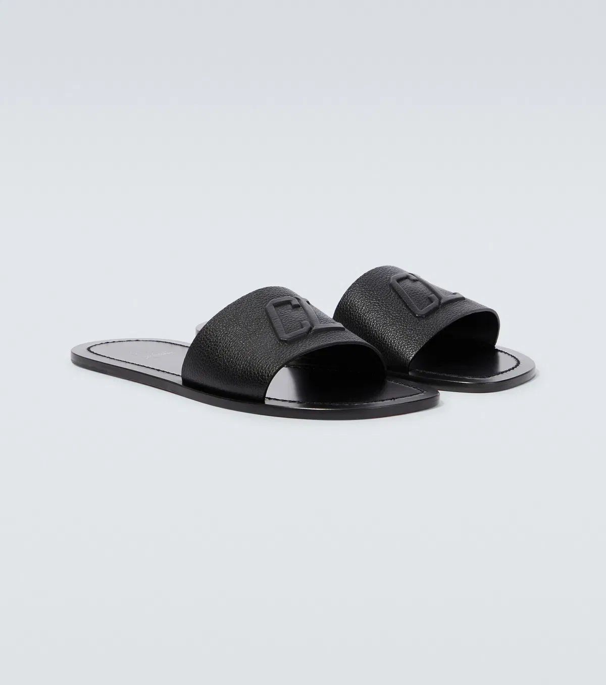Varsicool leather slides (Black)