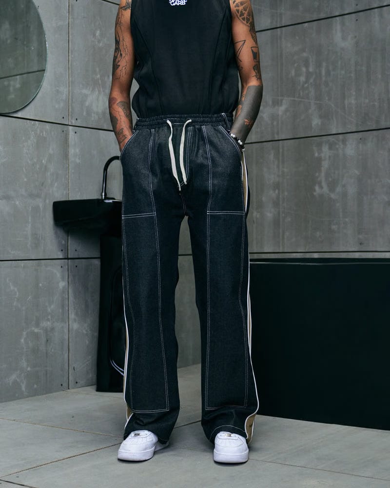 BB STRIPED DENIM (CHARCOAL GREY)