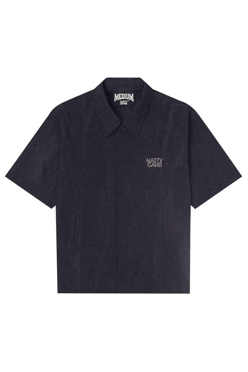 CRINKLED BLACK SHIRT