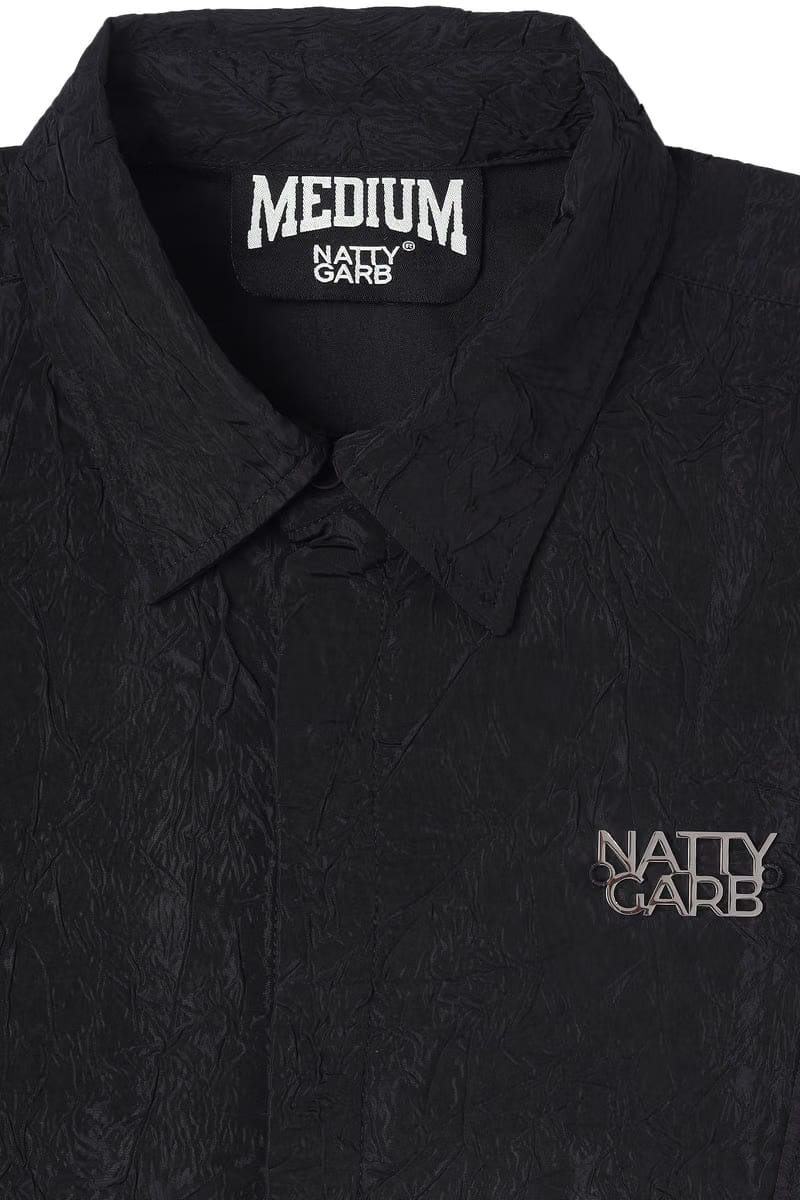 CRINKLED BLACK SHIRT