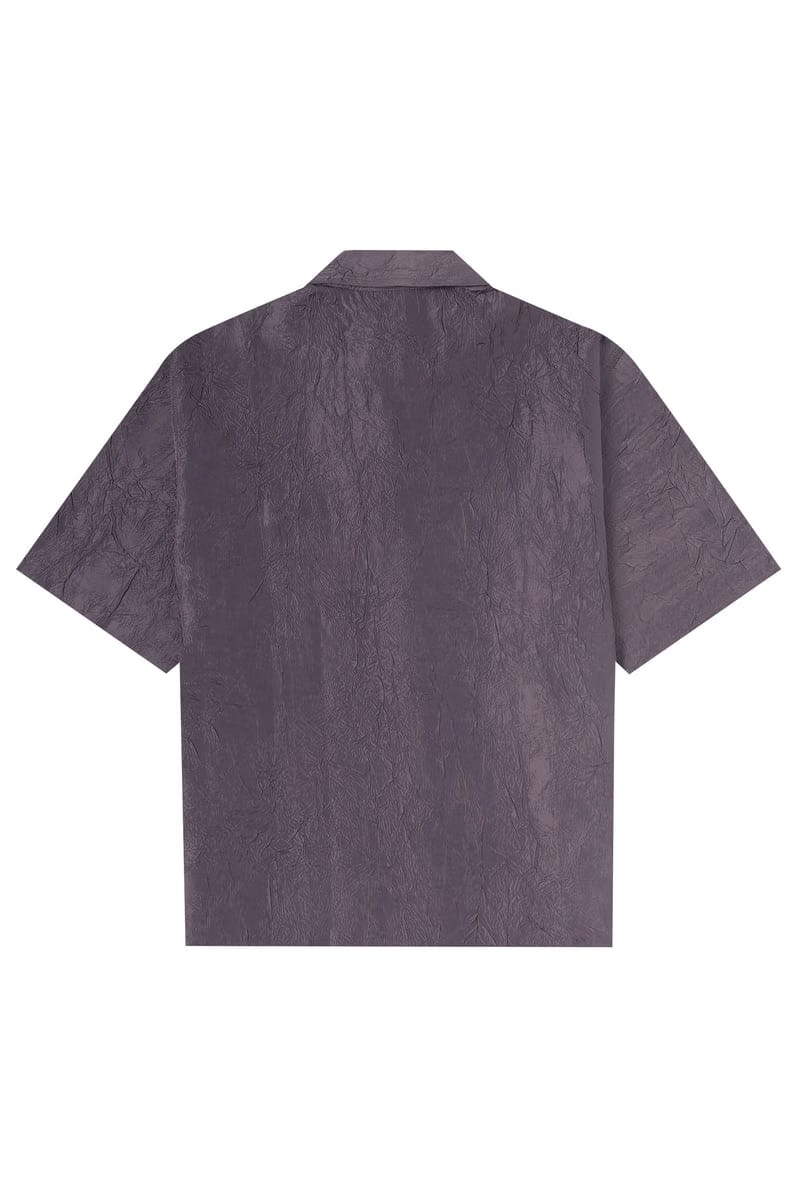 CRINKLED DARK GREY SHIRT