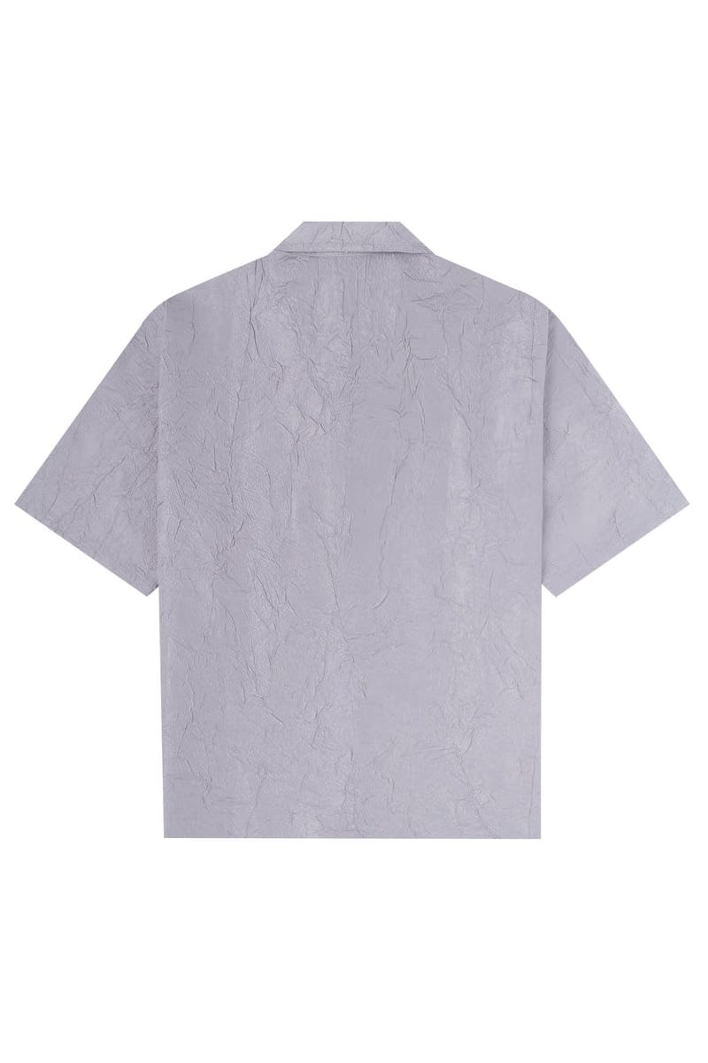 CRINKLED LIGHT GREY SHIRT