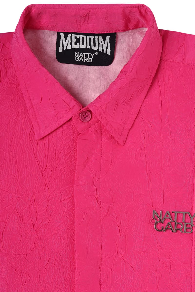 CRINKLED NATTY PINK SHIRT