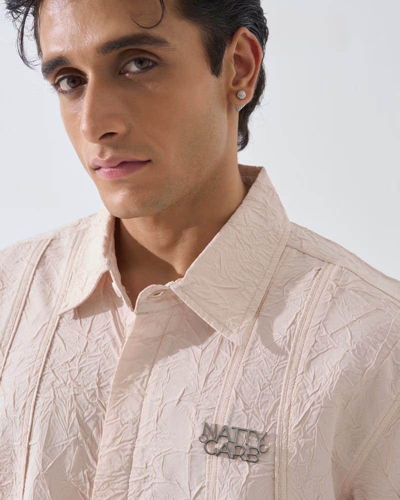 CRINKLED OFF-WHITE SHIRT