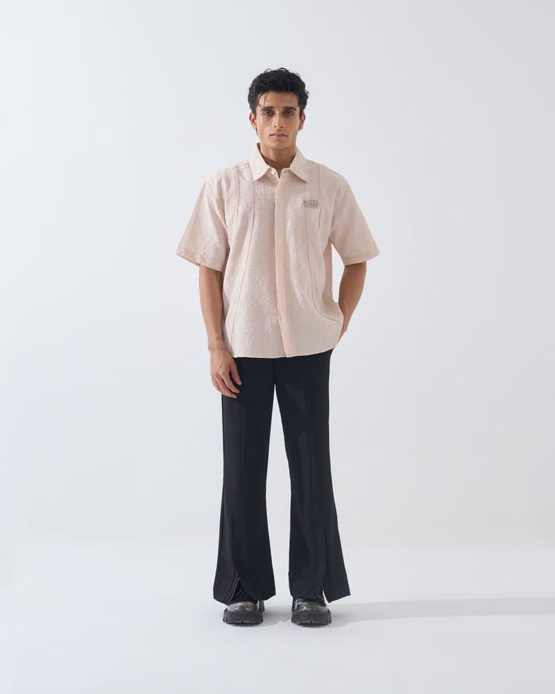 CRINKLED OFF-WHITE SHIRT