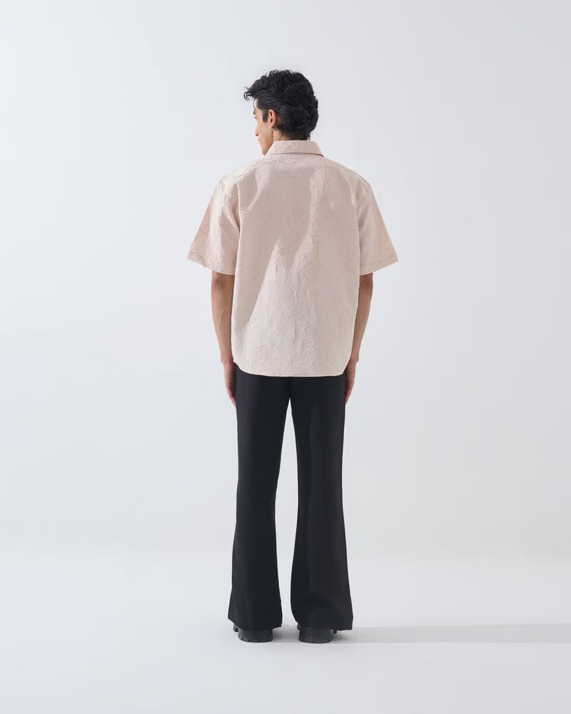 CRINKLED OFF-WHITE SHIRT