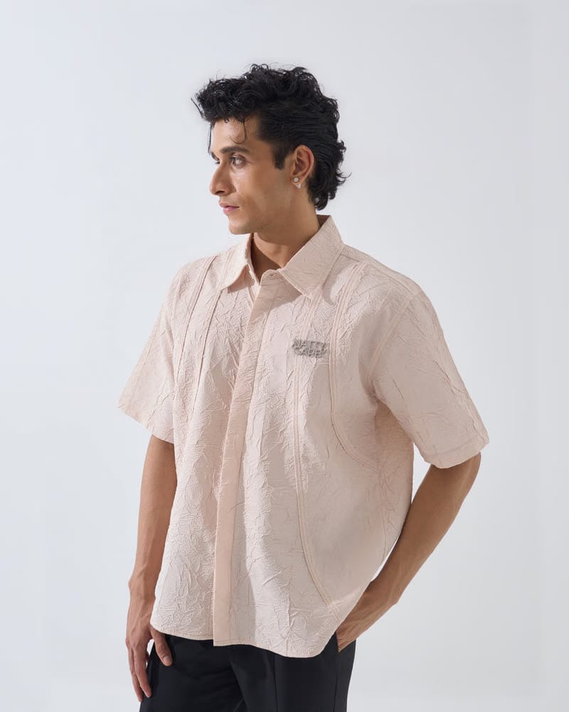 CRINKLED OFF-WHITE SHIRT