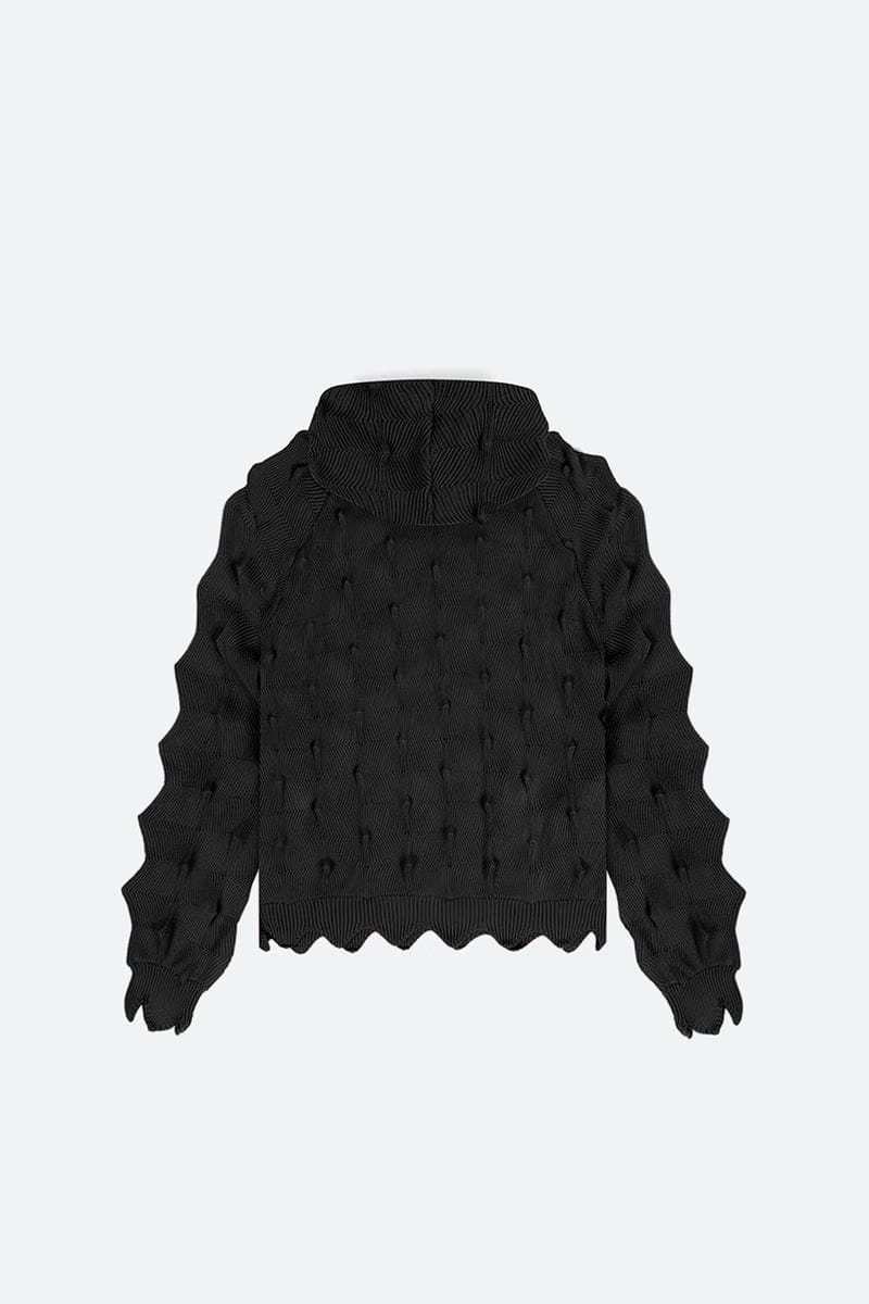 PUNK SPIKE HOODIE (BLACK)