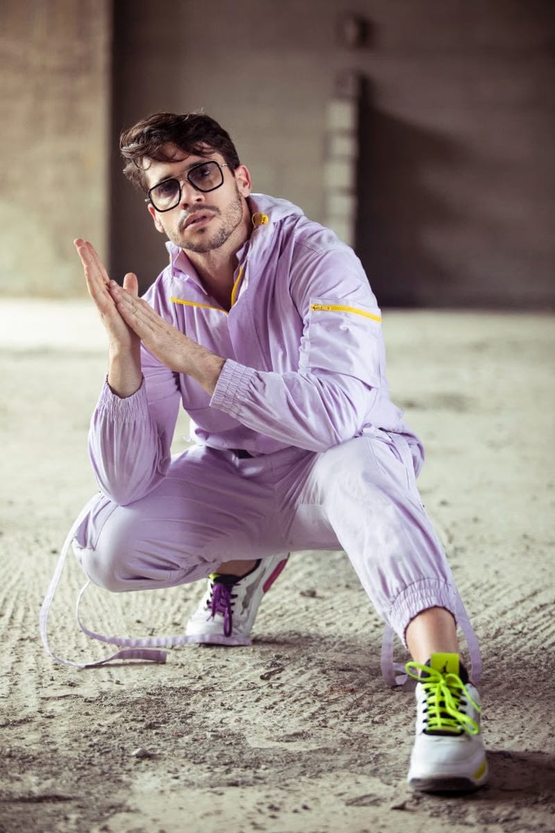 Lilac multi-utility pocket jacket co-ord set