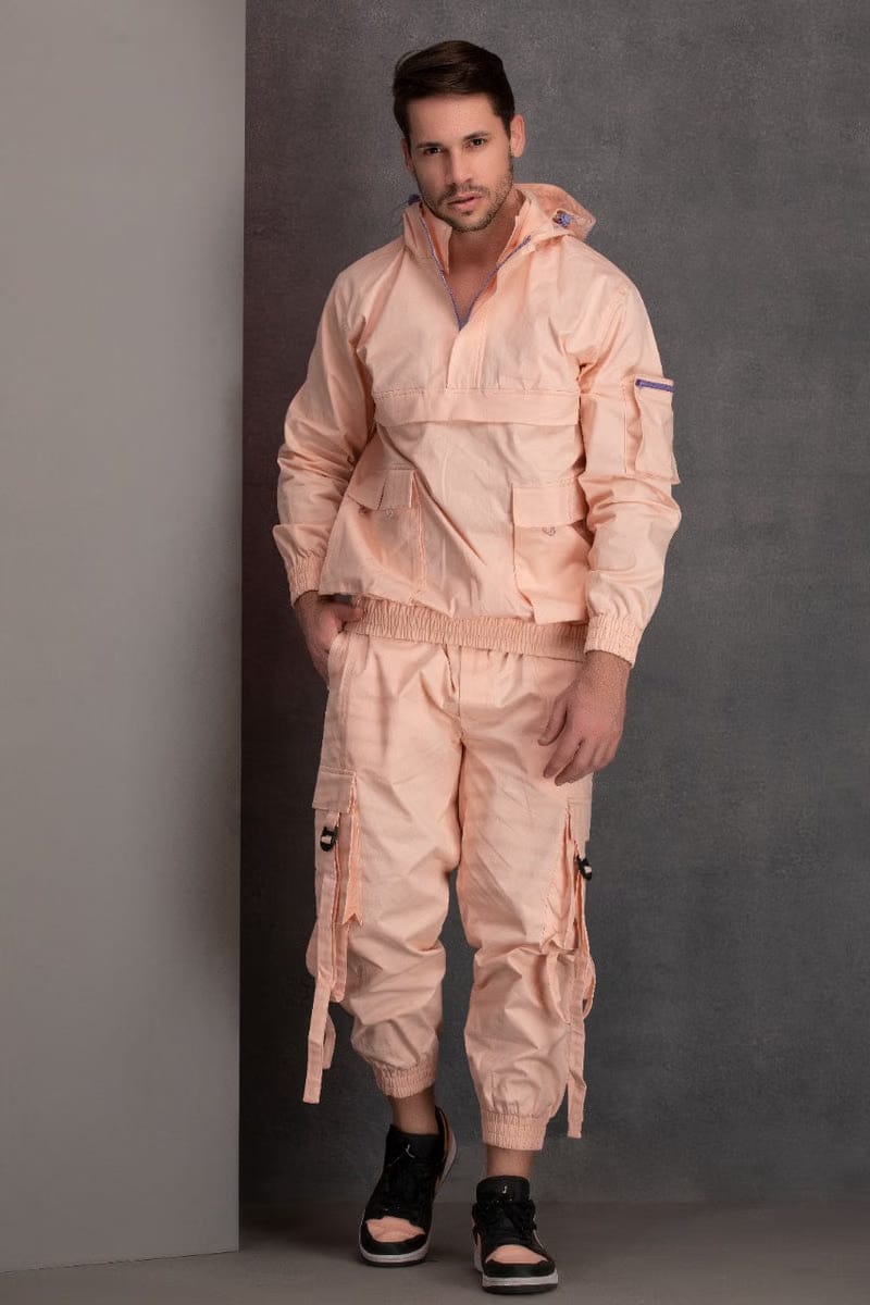 Peach multi utility jacket co-ord set