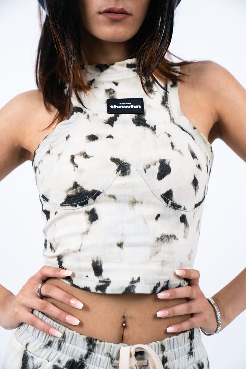 Spilled Ink Crop Top