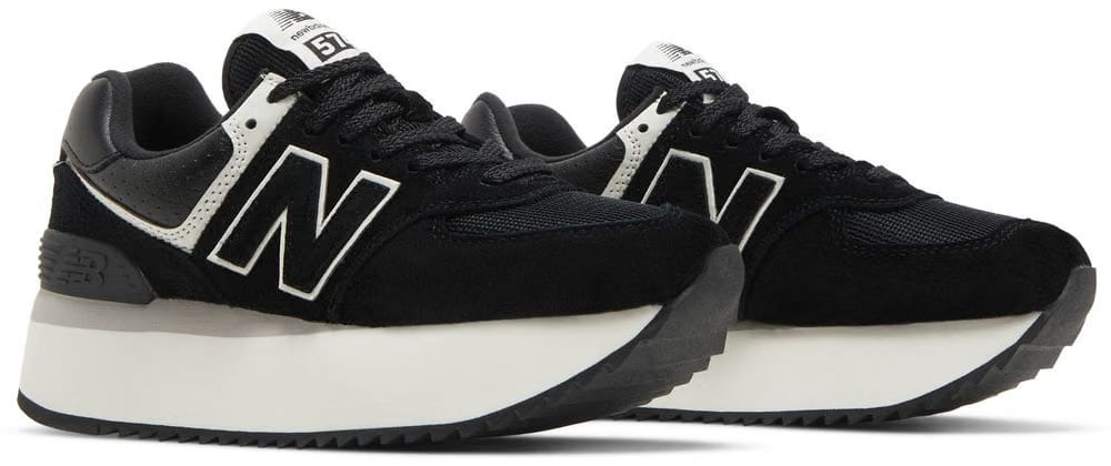 New Balance Wmns 574+ 'Black White'
