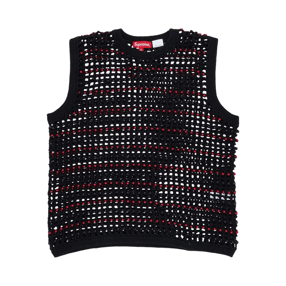 Supreme Beaded Sweater Vest Black