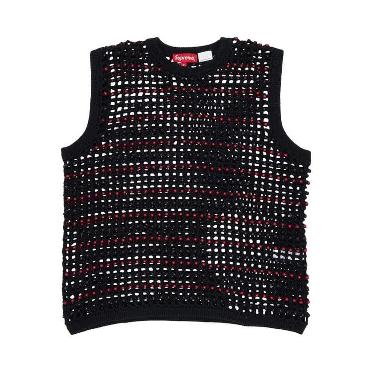 Supreme Beaded Sweater Vest Black