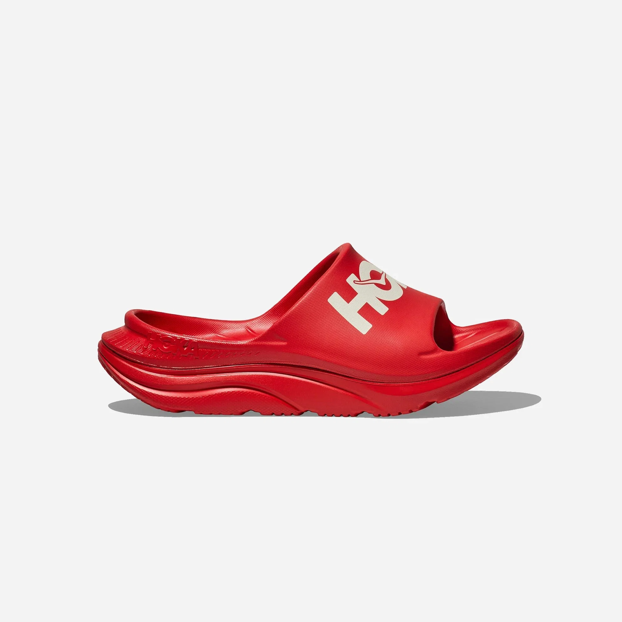 HOKA Ora Athletic Slide Vermillion White