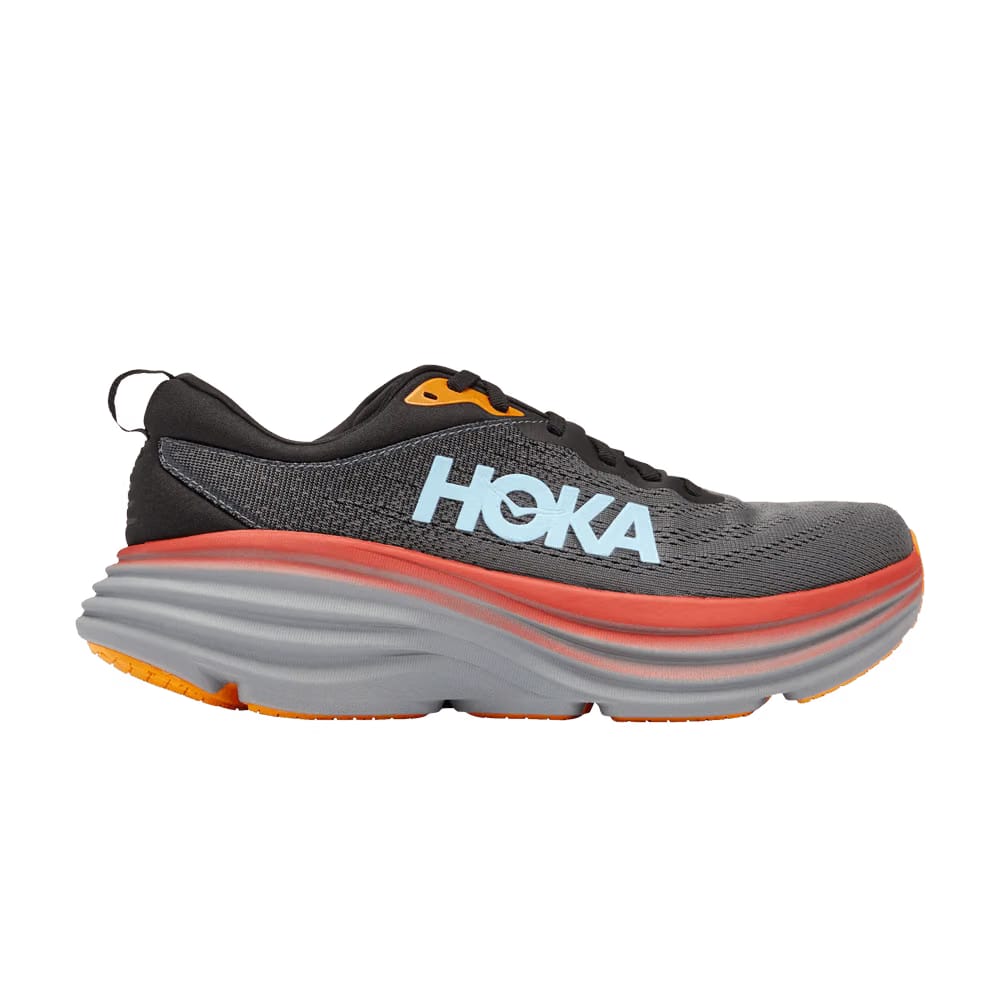 HOKA Bondi 8 Anthracite Blue Red