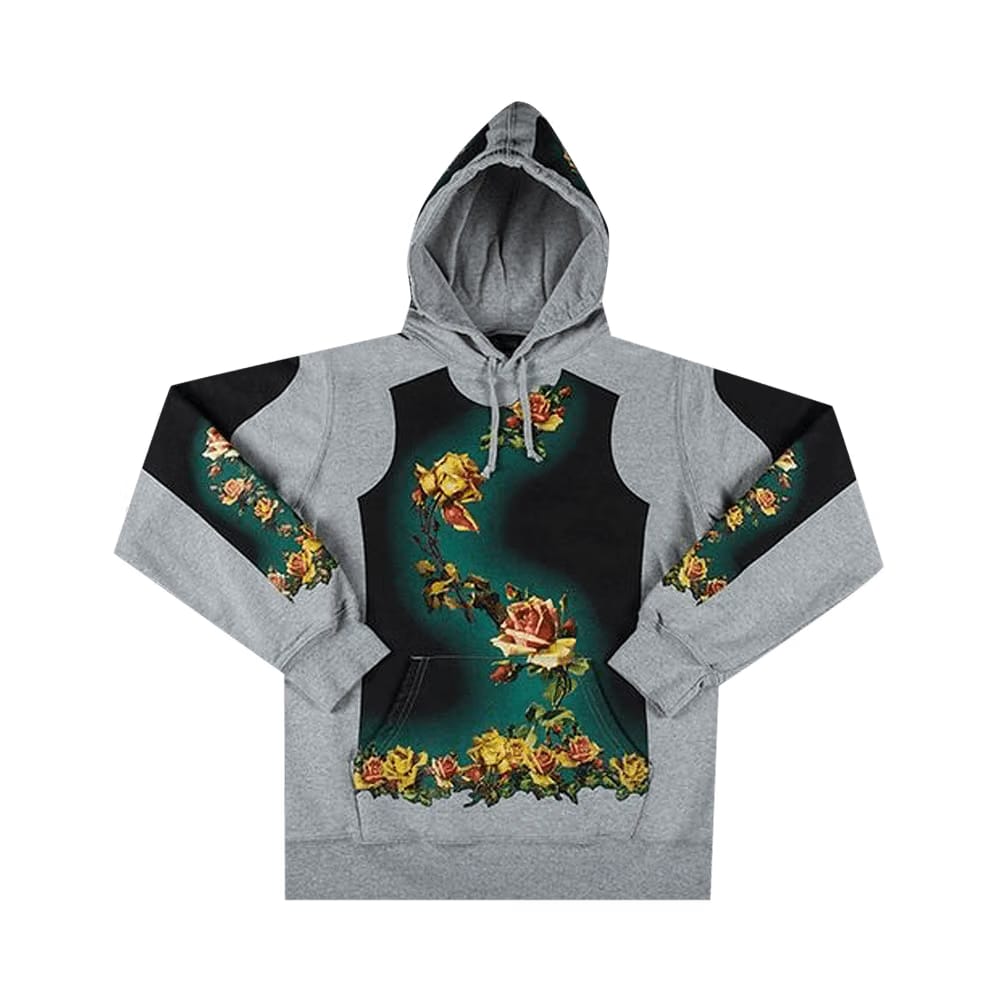 Supreme x Jean Paul Gaultier Floral Print Hoodie Grey