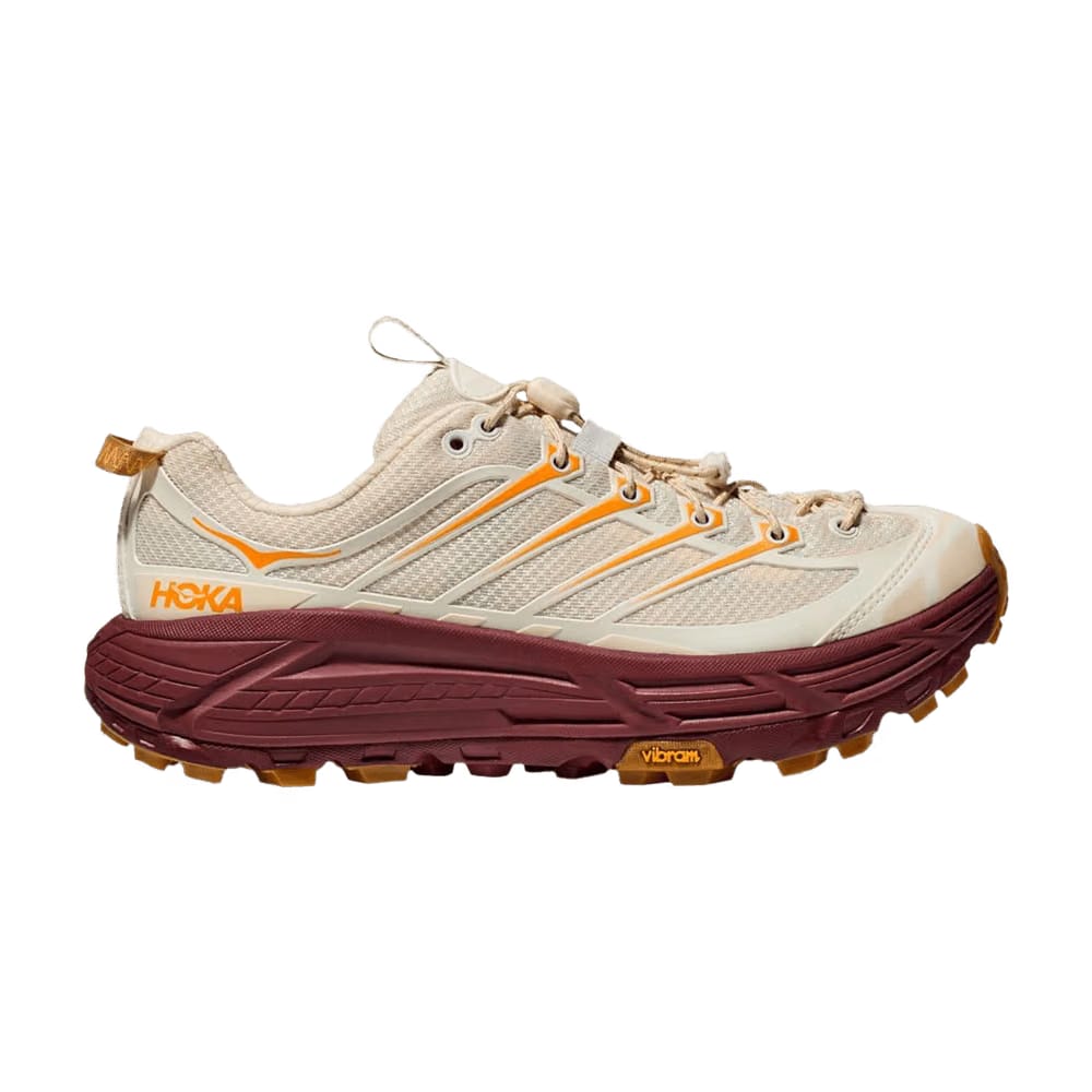 HOKA Mafate Three2 Vanilla Varsity Burgundy