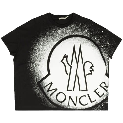 Moncler Logo Shorts-Sleeve T-Shirt Black