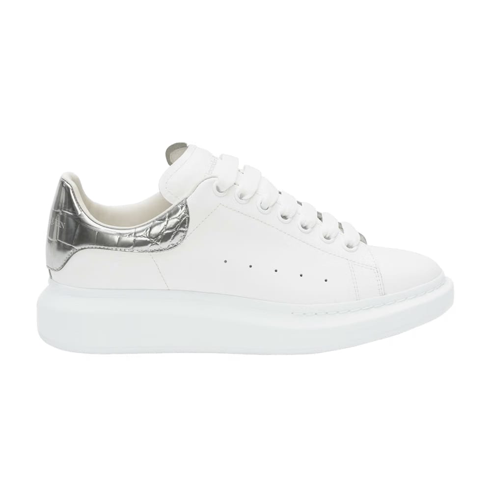 Alexander McQueen Oversized Sneaker Silver Crocodile