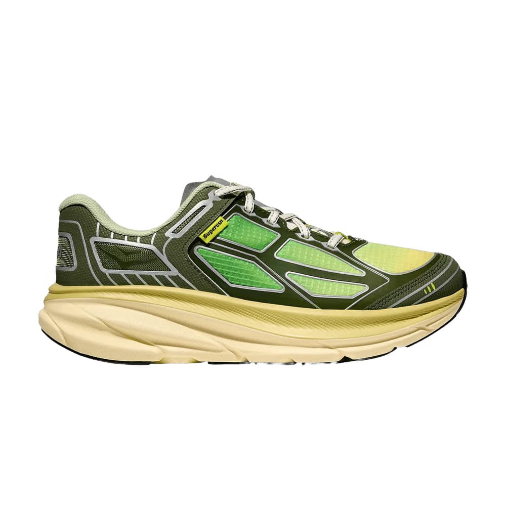 HOKA Supervsn x Clifton One9 Neon Gold