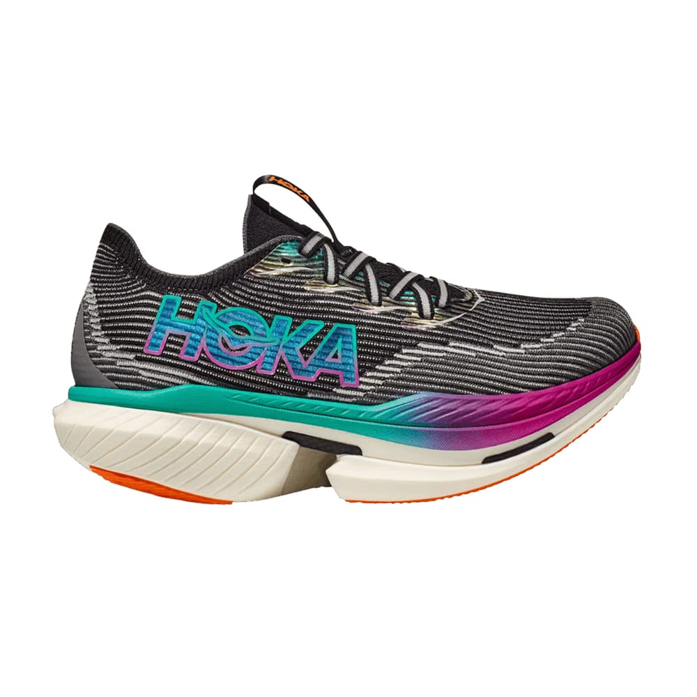 HOKA Cielo X1 Black Electric Aqua