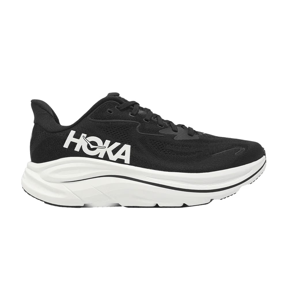 HOKA Clifton 10 Wide Black White