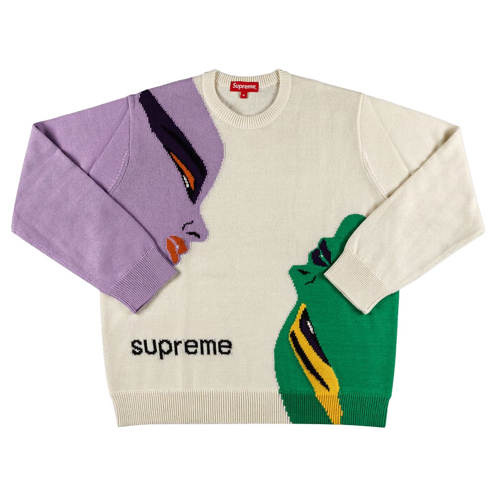 Supreme Faces Sweater Cream