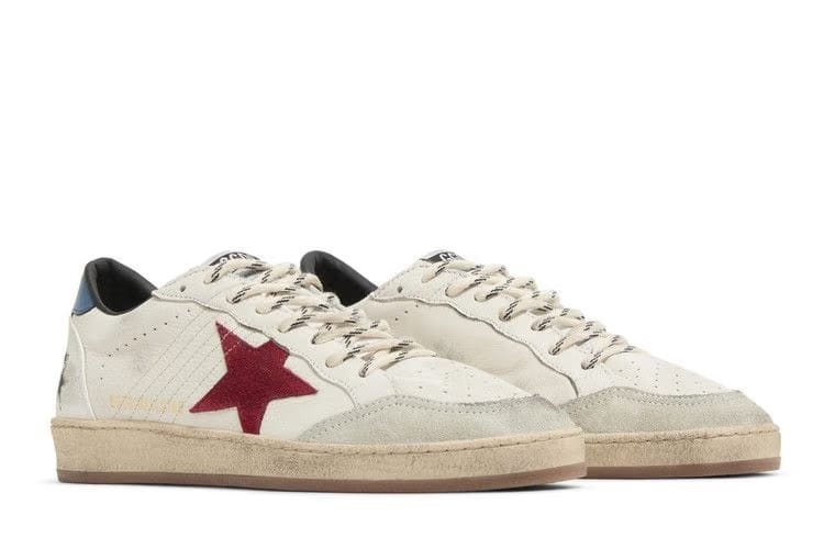Golden Goose Ball Star White Red Blue