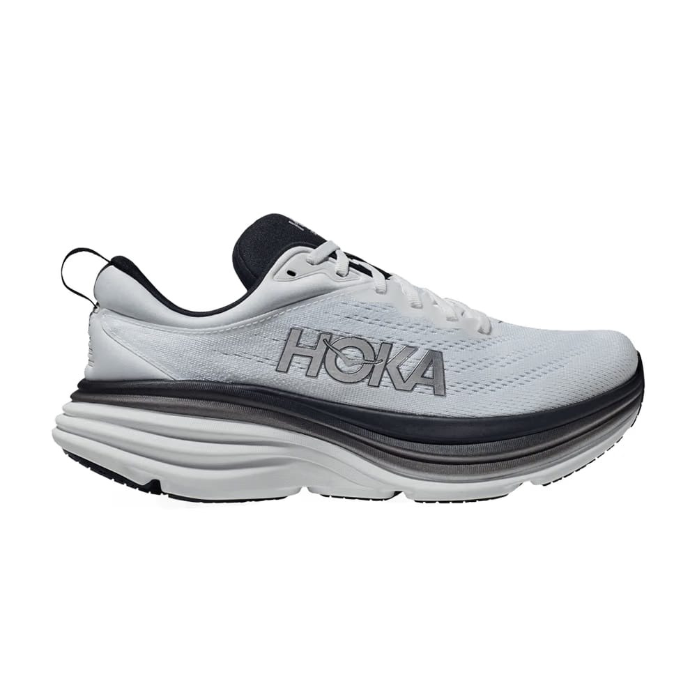 HOKA Bondi 8 2E Wide White Black