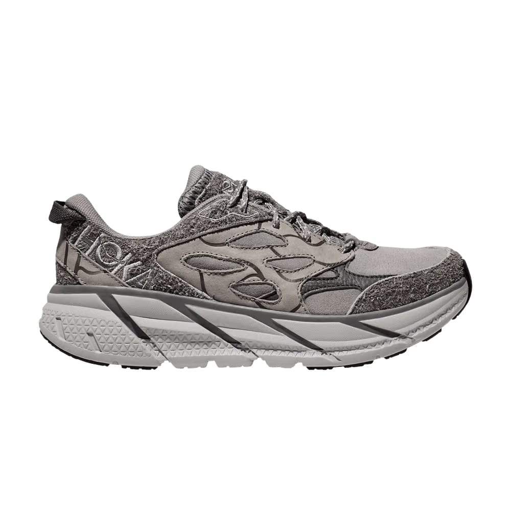 HOKA Clifton L Suede Elite Terrain System - Galactic Grey