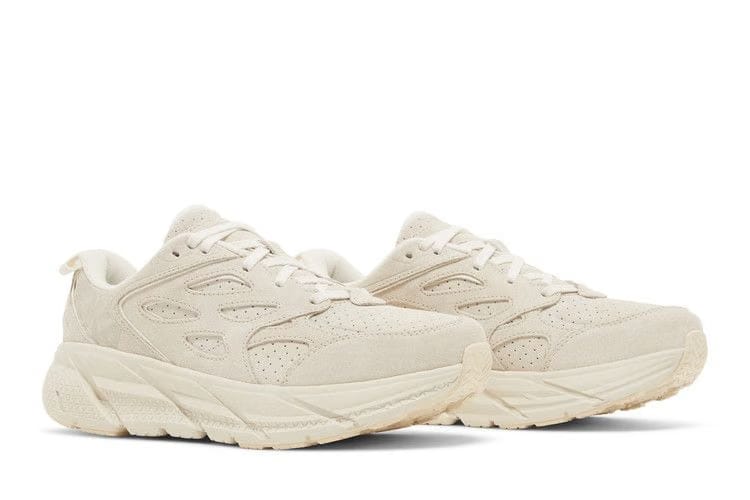 HOKA Clifton L Suede Eggnog
