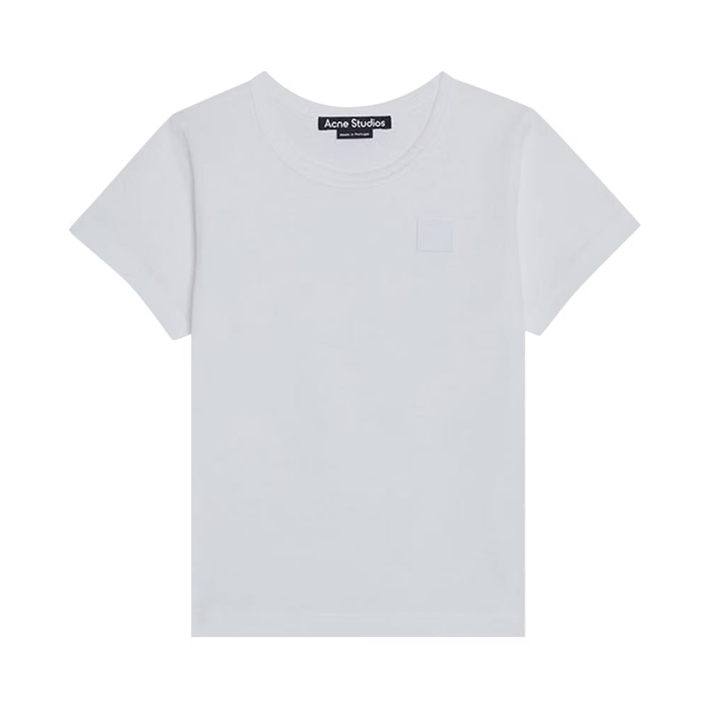 Acne Studios Kids Nash Face T-Shirt Optic White